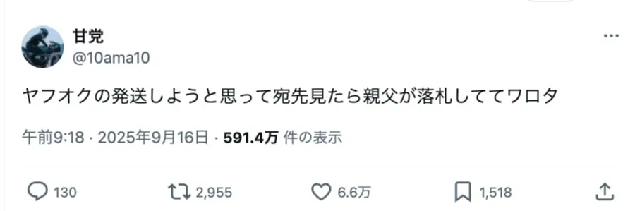 ヤフオクの落札相手がまさかの父親！共通の趣味持つ親子の“遭遇”エピに