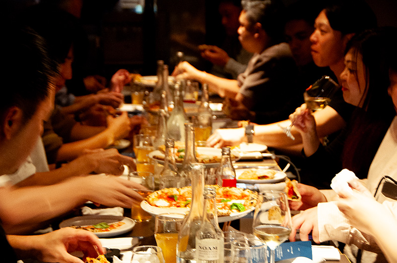 4種類のフォカッチャと3種類のピッツァを堪能