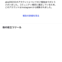 偽アカウントはInstagramの規約違反で削除されたことが発覚