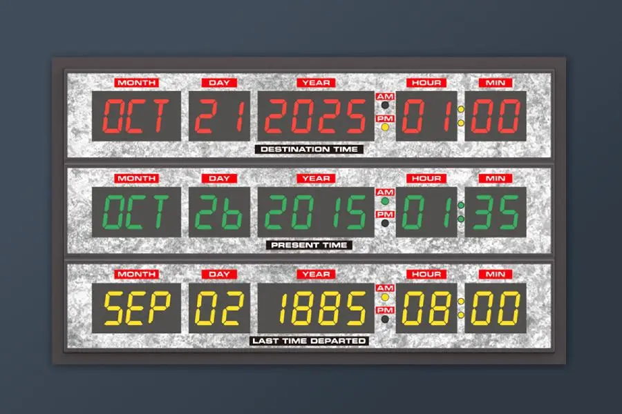 バック・トゥ・ザ・フューチャー」公開40周年 タイムサーキット型時計