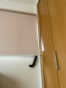 行方不明だった猫、まさかの場所で発見　ロールカーテンから垂れたしっぽが決め手に