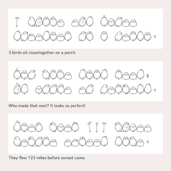 密集する文鳥たち