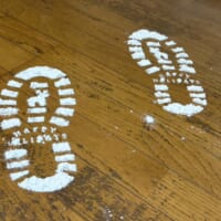 見事に足跡が浮かび上がりました