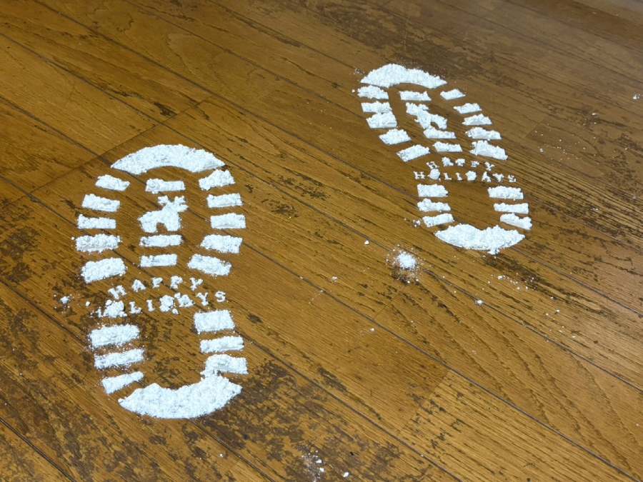 見事に足跡が浮かび上がりました