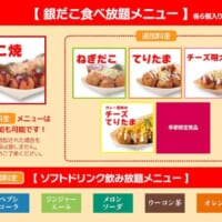 食べ放題メニュー