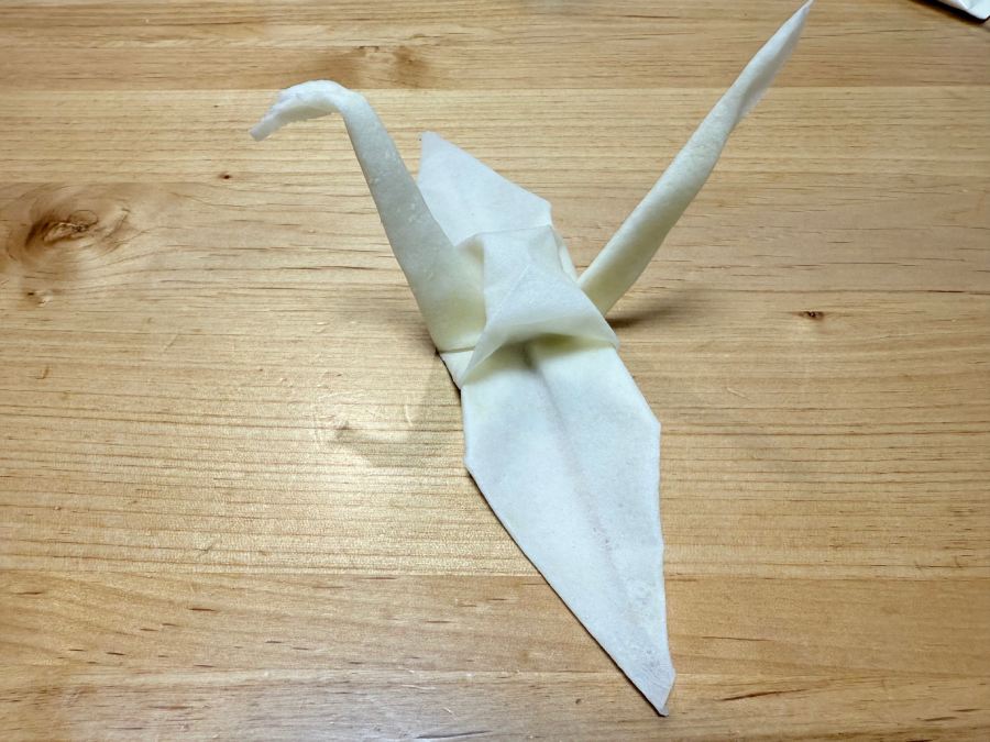春巻きの皮で作った鶴