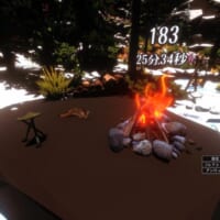 たき火の炎を「作業」で維持するゲーム
