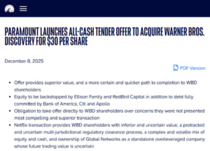 パラマウントのプレスリリース