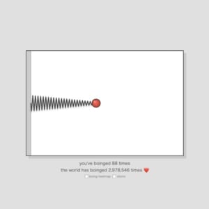 バネを引っ張って、ビヨーンってするだけ Webサイト「Boing」になぜか癒やされる人続出