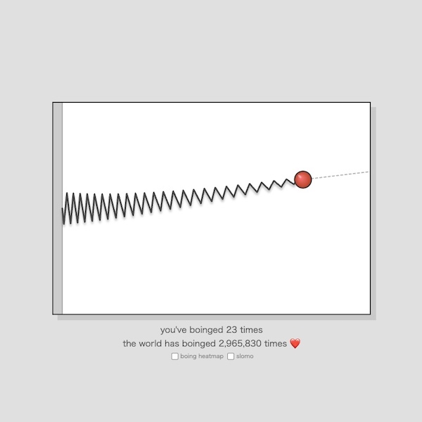 バネを引っ張る