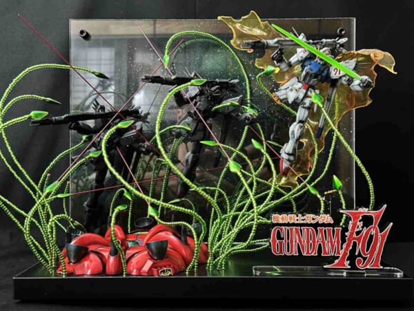 「質量を持った残像」を完全再現 ガンダムF91名シーンのジオラマが圧倒的完成度