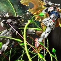 F91が「MEPE（金属剥離効果）」によって残像を生み出すシーン