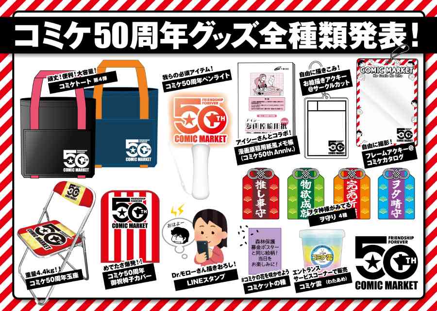 コミケ50周年グッズ