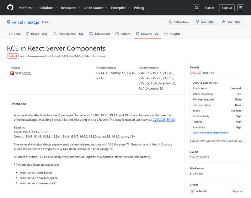 GitHub Security Advisory