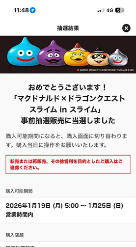 何に使うんだ！？マクドナルドの「スライム in スライム」当選したので