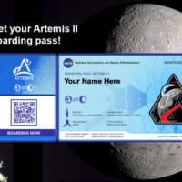 Artemis II仕様の「搭乗券(Boarding Pass)」