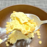 天かすの塩気と油の旨味がバニラアイスを引き立てる