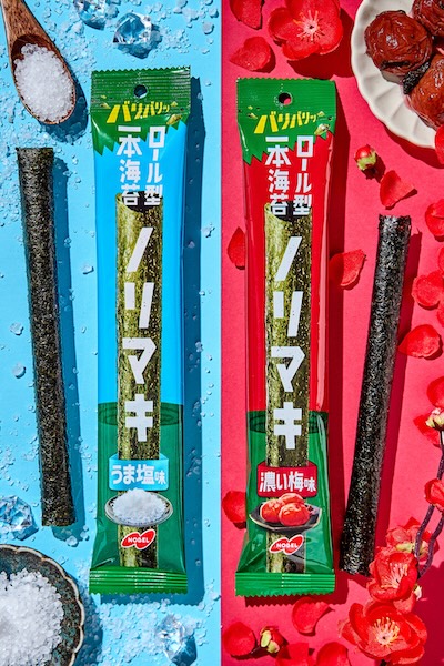 ロール状の海苔を“お菓子”として食べる!新感覚菓子「ノリマキ」が3月16日に発売