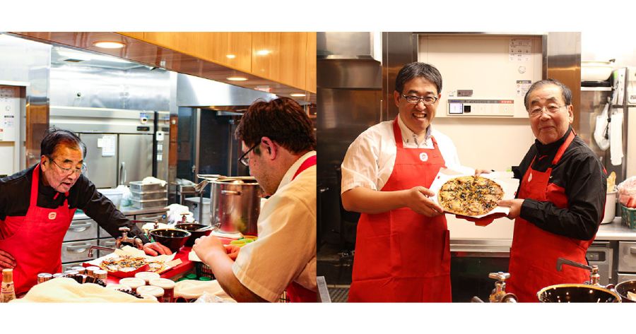 吉村会長自らが試食と監修