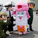 第1高射隊のA子さんと記念撮影