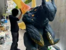 自主制作怪獣映画「失われた夜に」に登場する怪獣ペエルキウス（佐藤高成さん提供）