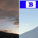AとBどちらが富士山でしょう、という質問の写真