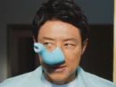 松岡修造がゾウの鼻をつけて「しゅうゾウ」に